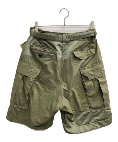 sacai（サカイ）sacai (サカイ) Cotton Nylon Oxford Short オリーブ サイズ:２の古着・服飾アイテム