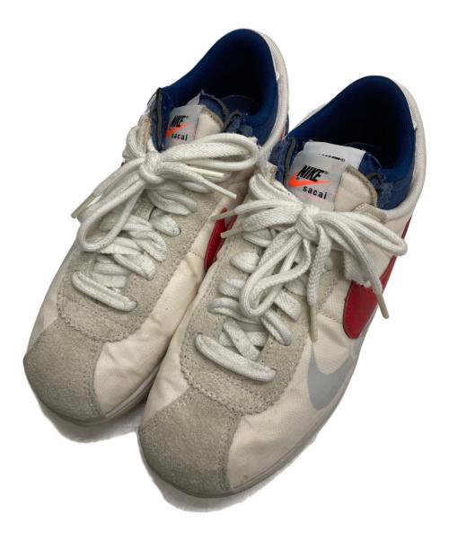 NIKE（ナイキ）NIKE (ナイキ) sacai (サカイ) ZOOM CORTEZ SP ローカットスニーカー ホワイト サイズ:26の古着・服飾アイテム