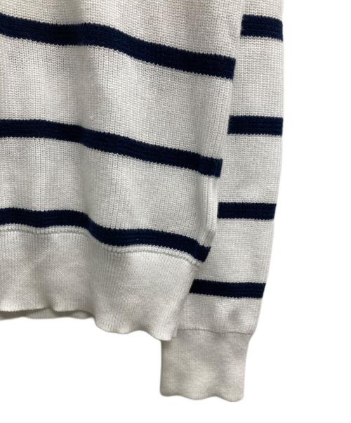 POLO RALPH LAUREN（ポロ・ラルフローレン）POLO RALPH LAUREN (ポロ・ラルフローレン) ボーダーニットパーカー ホワイト サイズ:XLの古着・服飾アイテム