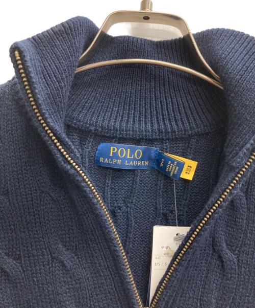 POLO RALPH LAUREN（ポロ・ラルフローレン）POLO RALPH LAUREN (ポロ・ラルフローレン) ハーフジップニット ネイビー サイズ:Sの古着・服飾アイテム