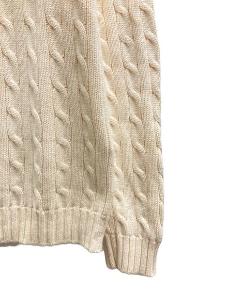 RALPH LAUREN（ラルフローレン）RALPH LAUREN (ラルフローレン) ケーブルニット アイボリー サイズ:Mの古着・服飾アイテム