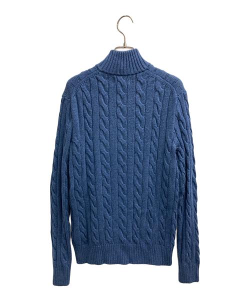 POLO RALPH LAUREN（ポロ・ラルフローレン）POLO RALPH LAUREN (ポロ・ラルフローレン) ハーフジップニット ブルー サイズ:XSの古着・服飾アイテム