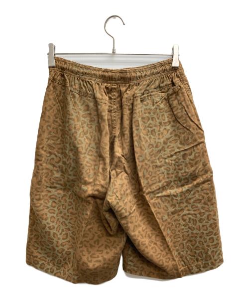 stussy（ステューシー）stussy (ステューシー) ロゴ刺繍レオパードショーツ ブラウン サイズ:Lの古着・服飾アイテム