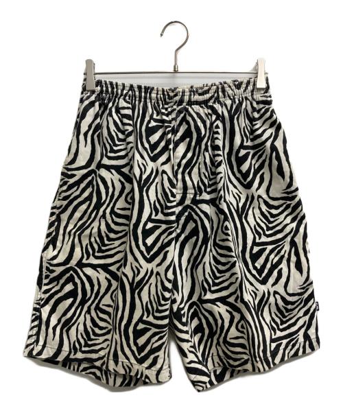 stussy（ステューシー）stussy (ステューシー) 00ｓゼブラショーツ ホワイト×ブラック サイズ:Mの古着・服飾アイテム