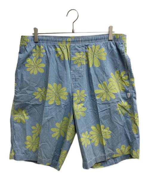 stussy（ステューシー）stussy (ステューシー) 花柄ハーフパンツ ブルー サイズ:記載無しの古着・服飾アイテム