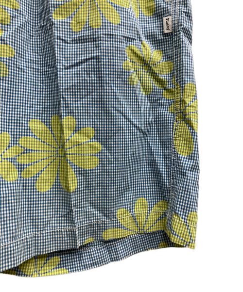stussy（ステューシー）stussy (ステューシー) 花柄ハーフパンツ ブルー サイズ:記載無しの古着・服飾アイテム