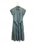 LAUREN RALPH LAURENローレンラルフローレン）の古着「デニムシャツワンピース」｜ブルー