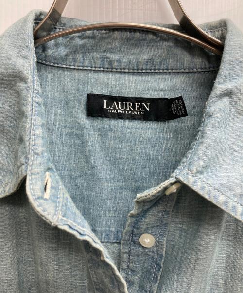 LAUREN RALPH LAUREN（ローレンラルフローレン）LAUREN RALPH LAUREN (ローレンラルフローレン) デニムシャツワンピース ブルー サイズ:6の古着・服飾アイテム