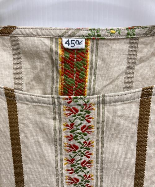 45R（フォーティファイブ・アール）45R (フォーティファイブ・アール) ハケ目のフラワージャカードドレス ベージュの古着・服飾アイテム