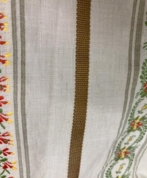 45R（フォーティファイブ・アール）45R (フォーティファイブ・アール) ハケ目のフラワージャカードドレス ベージュの古着・服飾アイテム