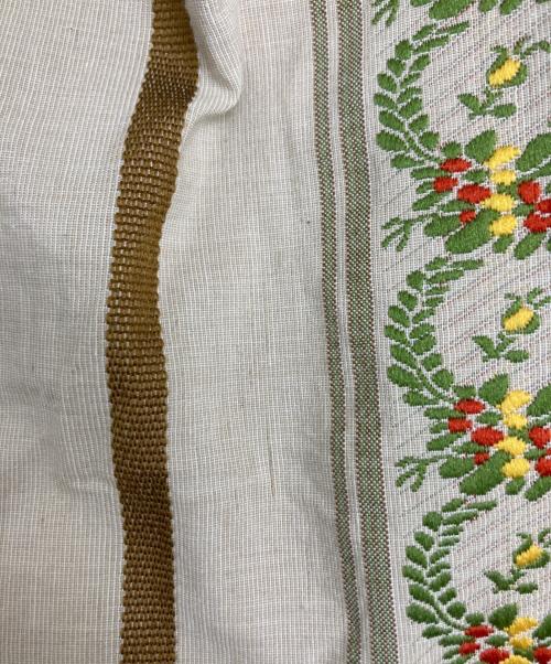 45R（フォーティファイブ・アール）45R (フォーティファイブ・アール) ハケ目のフラワージャカードドレス ベージュの古着・服飾アイテム