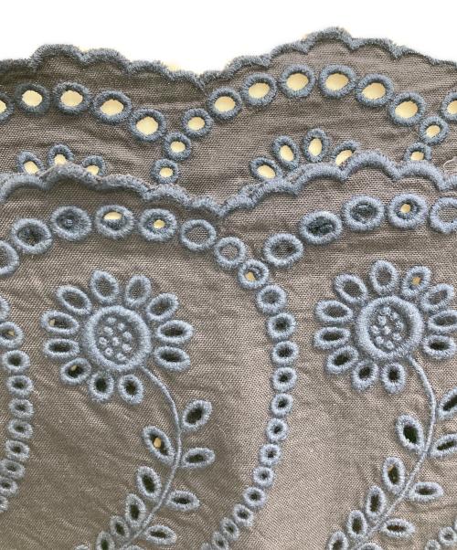 45R（フォーティファイブ・アール）45R (フォーティファイブ・アール) オックスフォードのカットワークノースリーブブラウス ネイビー サイズ:表記無しの古着・服飾アイテム