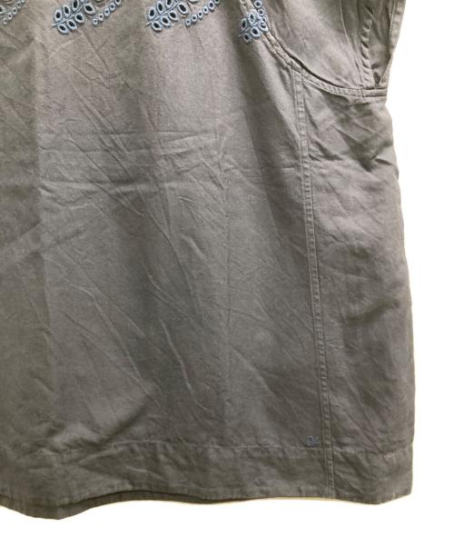 45R（フォーティファイブ・アール）45R (フォーティファイブ・アール) オックスフォードのカットワークノースリーブブラウス ネイビー サイズ:表記無しの古着・服飾アイテム