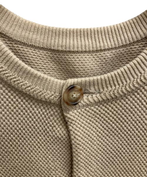 crepuscule（クレプスキュール）crepuscule (クレプスキュール) Moss stitch crew cardigan ベージュ サイズ:1の古着・服飾アイテム