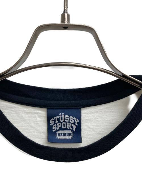 stussy（ステューシー）stussy (ステューシー) 発砲プリントリンガーTシャツ ホワイト サイズ:Mの古着・服飾アイテム
