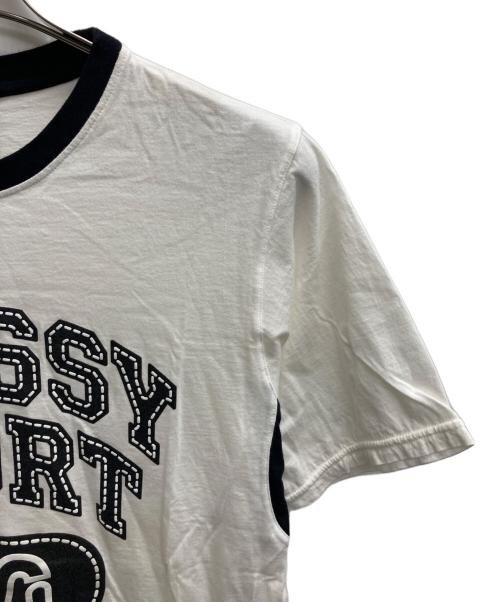 stussy（ステューシー）stussy (ステューシー) 発砲プリントリンガーTシャツ ホワイト サイズ:Mの古着・服飾アイテム