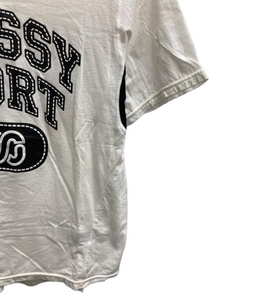 stussy（ステューシー）stussy (ステューシー) 発砲プリントリンガーTシャツ ホワイト サイズ:Mの古着・服飾アイテム
