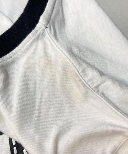 stussy（ステューシー）stussy (ステューシー) 発砲プリントリンガーTシャツ ホワイト サイズ:Mの古着・服飾アイテム