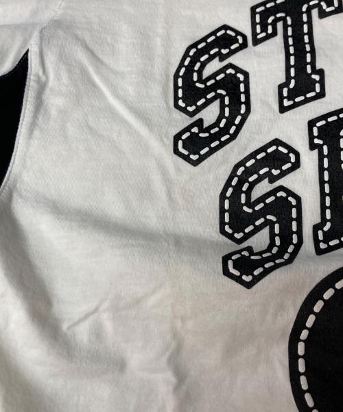 stussy（ステューシー）stussy (ステューシー) 発砲プリントリンガーTシャツ ホワイト サイズ:Mの古着・服飾アイテム