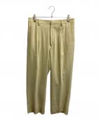 AURALEEオーラリー）の古着「HARD TWIST WOOL VIYELLA SLACKS」｜イエロー