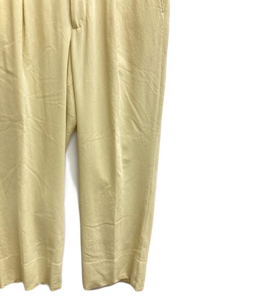 AURALEE（オーラリー）AURALEE (オーラリー) HARD TWIST WOOL VIYELLA SLACKS イエロー サイズ:5の古着・服飾アイテム