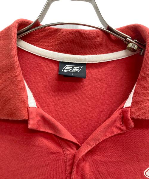 55DSL（フィフテーファイブディーエスエル）55DSL (フィフテーファイブディーエスエル) ポロシャツ レッド サイズ:Lの古着・服飾アイテム