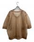 CLANE (クラネ) SHEER V NECK KNIT TOPS ベージュ サイズ:1：4000円