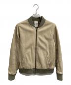 Shamaシャマ）の古着「レザージャケット」｜ベージュ