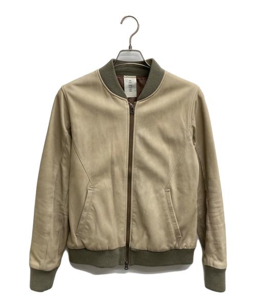 Shama（シャマ）Shama (シャマ) レザージャケット ベージュ サイズ:38の古着・服飾アイテム
