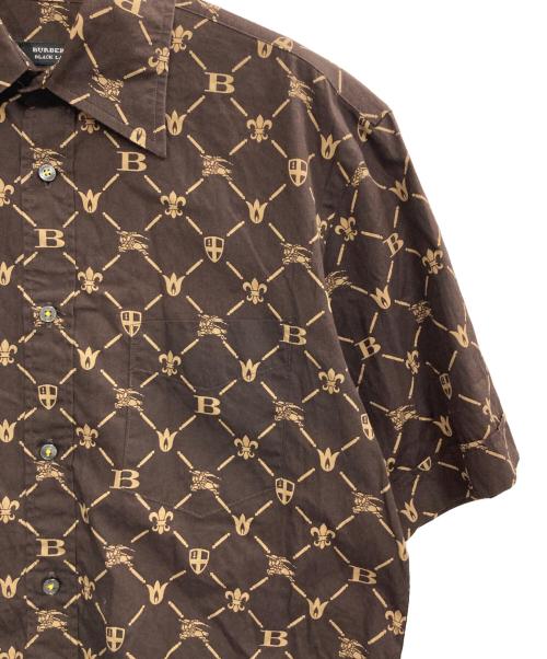 BURBERRY BLACK LABEL（バーバリーブラックレーベル）BURBERRY BLACK LABEL (バーバリーブラックレーベル) 総柄シャツ ブラウン サイズ:2の古着・服飾アイテム