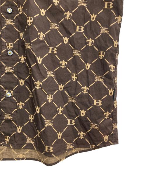 BURBERRY BLACK LABEL（バーバリーブラックレーベル）BURBERRY BLACK LABEL (バーバリーブラックレーベル) 総柄シャツ ブラウン サイズ:2の古着・服飾アイテム
