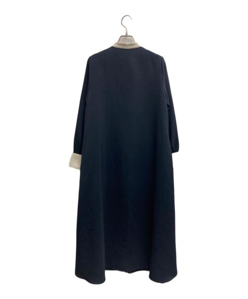 SHIPS any（シップスエニィ）SHIPS any (シップスエニィ) ダブルクロス Aライン シャツワンピース ネイビー サイズ:Freeの古着・服飾アイテム