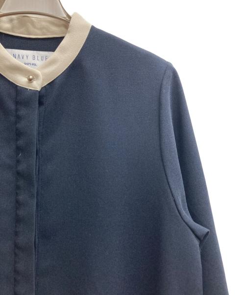 SHIPS any（シップスエニィ）SHIPS any (シップスエニィ) ダブルクロス Aライン シャツワンピース ネイビー サイズ:Freeの古着・服飾アイテム