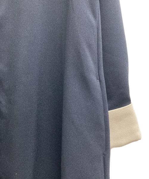 SHIPS any（シップスエニィ）SHIPS any (シップスエニィ) ダブルクロス Aライン シャツワンピース ネイビー サイズ:Freeの古着・服飾アイテム