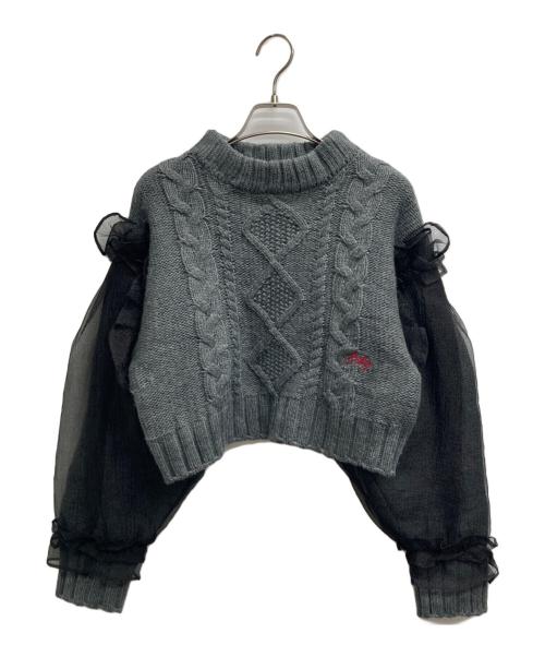 Bibiy.（ビビィ）Bibiy. (ビビィ) 切替ニット グレー サイズ:Freeの古着・服飾アイテム