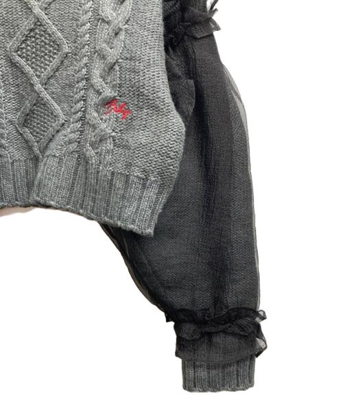 Bibiy.（ビビィ）Bibiy. (ビビィ) 切替ニット グレー サイズ:Freeの古着・服飾アイテム