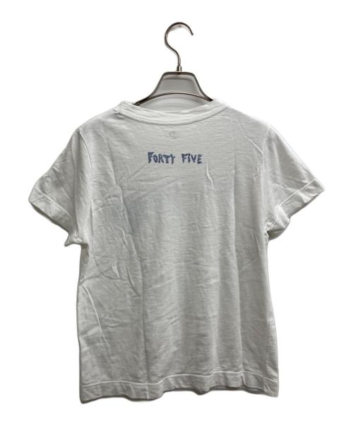 45R（フォーティファイブ・アール）45R (フォーティファイブ・アール) ハワイ地図プリントTシャツ ホワイト サイズ:2の古着・服飾アイテム