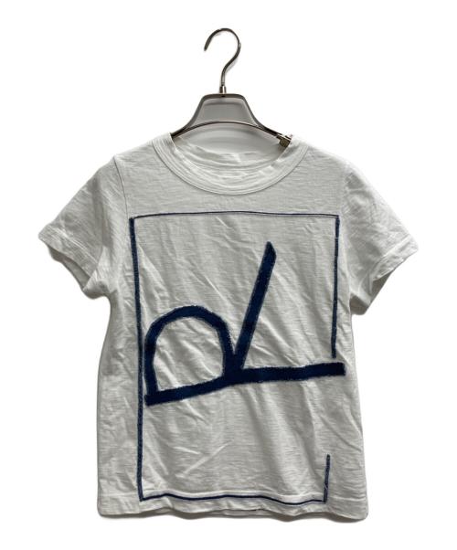 45R（フォーティファイブ・アール）45R (フォーティファイブ・アール) デニムロゴTシャツ ホワイト サイズ:1の古着・服飾アイテム