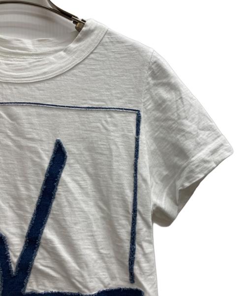 45R（フォーティファイブ・アール）45R (フォーティファイブ・アール) デニムロゴTシャツ ホワイト サイズ:1の古着・服飾アイテム