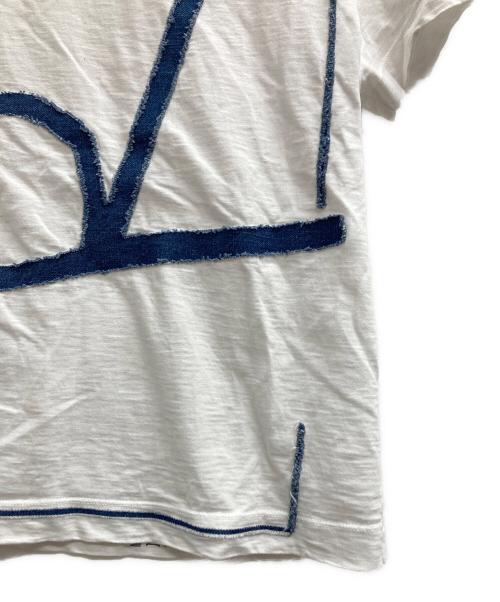 45R（フォーティファイブ・アール）45R (フォーティファイブ・アール) デニムロゴTシャツ ホワイト サイズ:1の古着・服飾アイテム