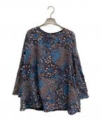 45Rフォーティファイブ・アール）の古着「インドカディ更紗のブロックプリントブラウス」｜ネイビー×ブラウン