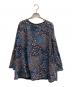 45R（フォーティファイブ・アール）の古着「インドカディ更紗のブロックプリントブラウス」｜ネイビー×ブラウン