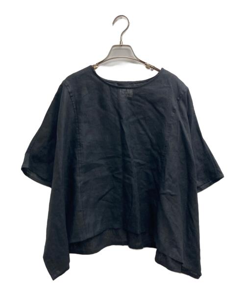 Honnete（オネット）Honnete (オネット) リネンブラウス ブラック サイズ:1の古着・服飾アイテム
