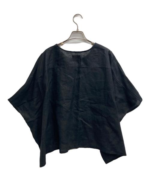 Honnete（オネット）Honnete (オネット) リネンブラウス ブラック サイズ:1の古着・服飾アイテム