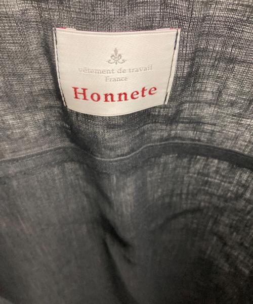 Honnete（オネット）Honnete (オネット) リネンブラウス ブラック サイズ:1の古着・服飾アイテム