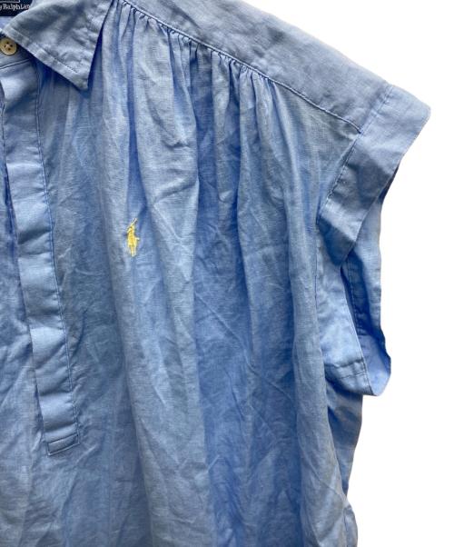 POLO RALPH LAUREN（ポロ・ラルフローレン）POLO RALPH LAUREN (ポロ・ラルフローレン) リネンシャツブラウス スカイブルー サイズ:Sの古着・服飾アイテム