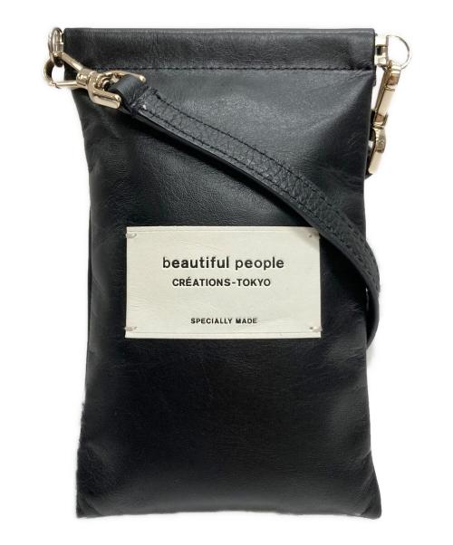 beautiful people（ビューティフルピープル）beautiful people (ビューティフルピープル) スマホポーチ ブラックの古着・服飾アイテム