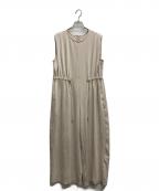 CADUNEカデュネ）の古着「リラックスオールインワン」｜ベージュ