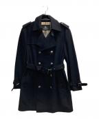 BURBERRY BLACK LABELバーバリーブラックレーベル）の古着「ホースボタン ナポレオンコート」｜ブラック