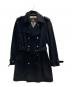 BURBERRY BLACK LABEL（バーバリーブラックレーベル）の古着「ホースボタン ナポレオンコート」｜ブラック